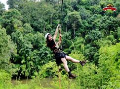 Khu du lịch Madagui - đu dây zipline băng rừng