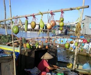 Chợ nổi Cái Răng - cây bẹo độc đảo