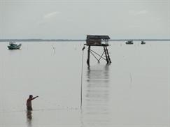 Bãi biển Tân Thành - giăng lưới